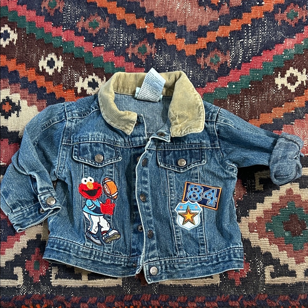 Vintage Baby Denim Jacket with Elmo Patch
